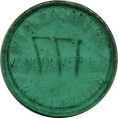 Token - Royal Canadian Legion Branch 177 Mount Pleasant, Vancouver