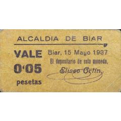 0.05 Pesetas Biar