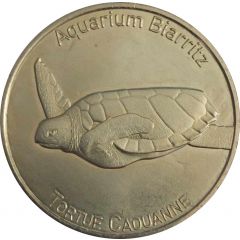 Jeton touristique - Monnaie de Paris - Aquaruim Biarritz -la tortue Caouanne