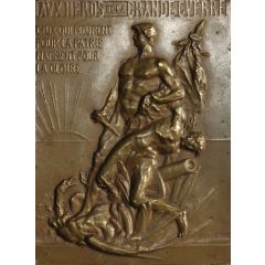 Plaquette - Statue du Monument aux morts de 1870 Nantes