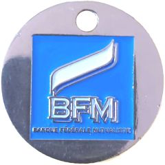 Jeton de chariot - BFM Banque fédérale mutualiste, troué