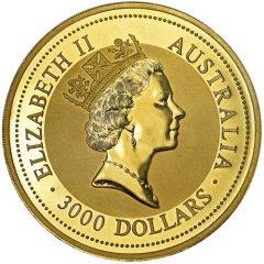 3000 Dollars - Elizabeth II 3rd Portrait - Australian Nugget - Gold Bullion Coin