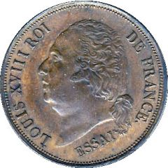 5 Centimes - Louis XVIII Pattern