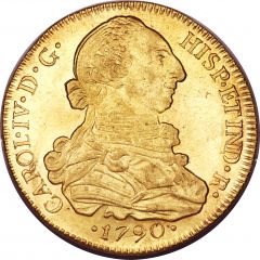 8 Escudos - Carlos IV bust of Carlos III, CAROL IV