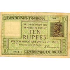 10 Rupees 1st Issue, Type 2