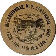 Mechanicville N.Y. Centennial Wooden Nickel