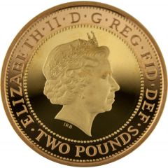 2 Pounds - Elizabeth II London Underground Logo, Gold Proof