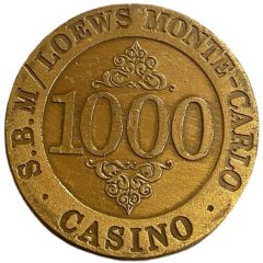 1000 francs - Casino SBM/Loews Monte-Carlo