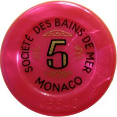 5 francs - Casino de Monte-Carlo
