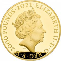 2000 Pounds - Elizabeth II Gothic Crown Portrait, Gold Proof