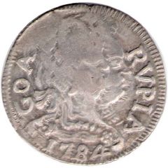 Rupia - Maria I and Pedro III Goa mint
