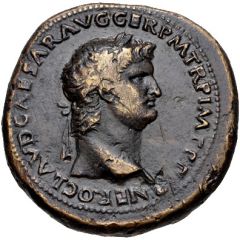 Sestertius - Nero CONG I DAT POP S C, Minerva and Liberalitas