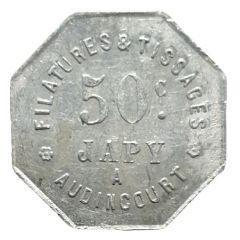50 Centimes - Filatures et Tissages Japy Audincourt