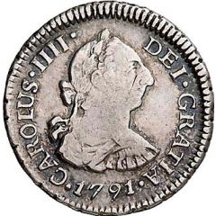 1/2 Real - Carlos IV bust of Carlos III, CAROLUS IIII