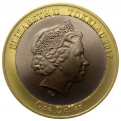 1 Dollar - Elizabeth II Rooster on bamboos