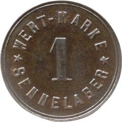 1 Pfennig Wert-Marke, Sennelager