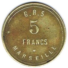 5 francs - G.R.S - Marseille 13