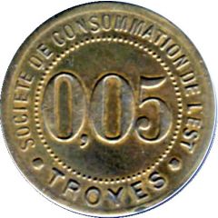 5 Centimes - Société de consommation de l`Est Troyes