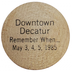 Wooden Token - 1 Beer - Downtown Decatur