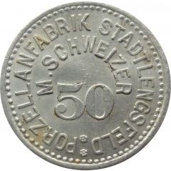 50 Pfennig - Stadtlengsfeld Porzellanfabrik M. Schweizer