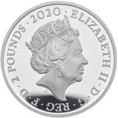 2 Pounds - Elizabeth II Elton John, Silver Proof