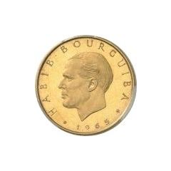 10 Dinars French legend, without flags