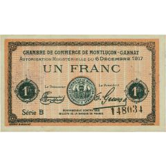 1 Franc - Chambre de Commerce de Monluçon-Gannat 03