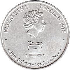 5 Dollars - Elizabeth II Mokoha-Great White Shark