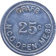 25 Cents - GFAFB NCO Open Mess Grand Forks, North Dakota
