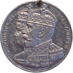 Medal - George V Coronation, Middlesbrough, white metal