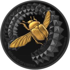 25 Dollars Scarab, gilded