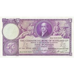 5 Pounds Commercial Bank of Scotland