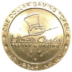 1 Dollar Gaming Token - Monte Carlo Resort and Casino Las Vegas, Nevada