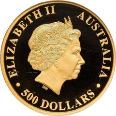 500 Dollars - Elizabeth II 4th Portrait - Wedge-tailed Eagle - Gold Bullion Coin