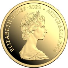 10 Cents - Elizabeth II 2nd Portrait; In the name of - Lyrebird; Arnold Machin Obverse; Gold Proof