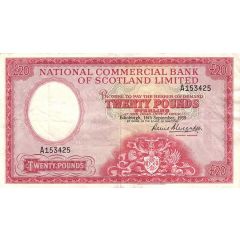20 Pounds National Commercial Bank of Scotland