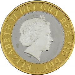 2 Pounds - Elizabeth II St. Paul`s Cathedral, Silver Proof