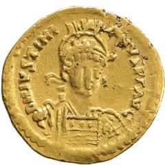 Solidus - Justinian I VICTORIA AVGGG I, Ravenna