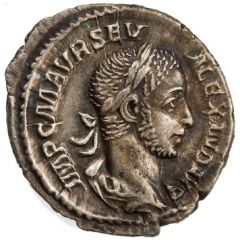 Denarius - Severus Alexander P M TR P VI COS II P P, Aequitas