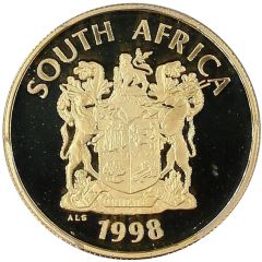 2 Rand - 1/4 Ounce Coelacanth fish and fossil