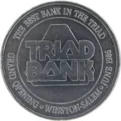 Medal - Triad Bank Winston-Salem, North Carolina