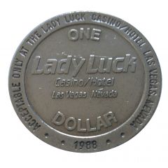 1 Dollar Gaming Token - Lady Luck Casino Las Vegas, Nevada
