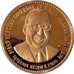 Medal - Governor Melvin Evans