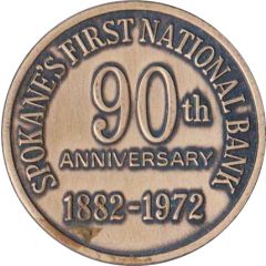 Token - 90th Anniversary of The First National Bank Spokane, Washington