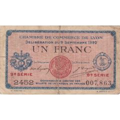 1 Franc - Chambres de Commerce de Lyon