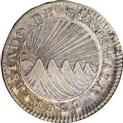 1 Real Central American Republic - Provisional Coinage