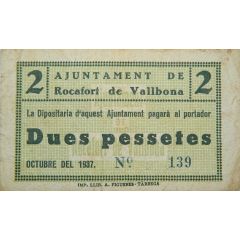 2 Pesetas Rocafort de Vallbona