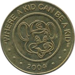 Token - Chuck E Cheese with letter `C` on the hat