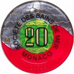 20 francs - Black Jack Casino de Monte-Carlo