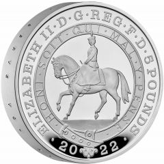 5 Pounds - Elizabeth II Platinum Jubilee, Platinum Piedfort